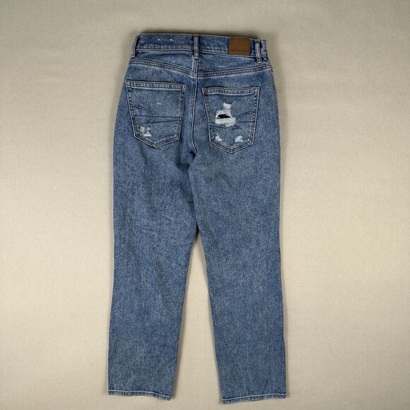 American Eagle Highest Rise 90s Boyfriend Jeans Women’s 2 Blue Denim Stretch‎ - Picture 15 of 16